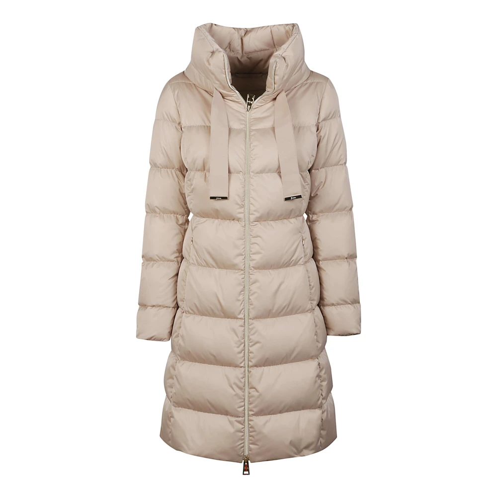 Herno Stijlvolle Middelgrote Jas Beige Dames