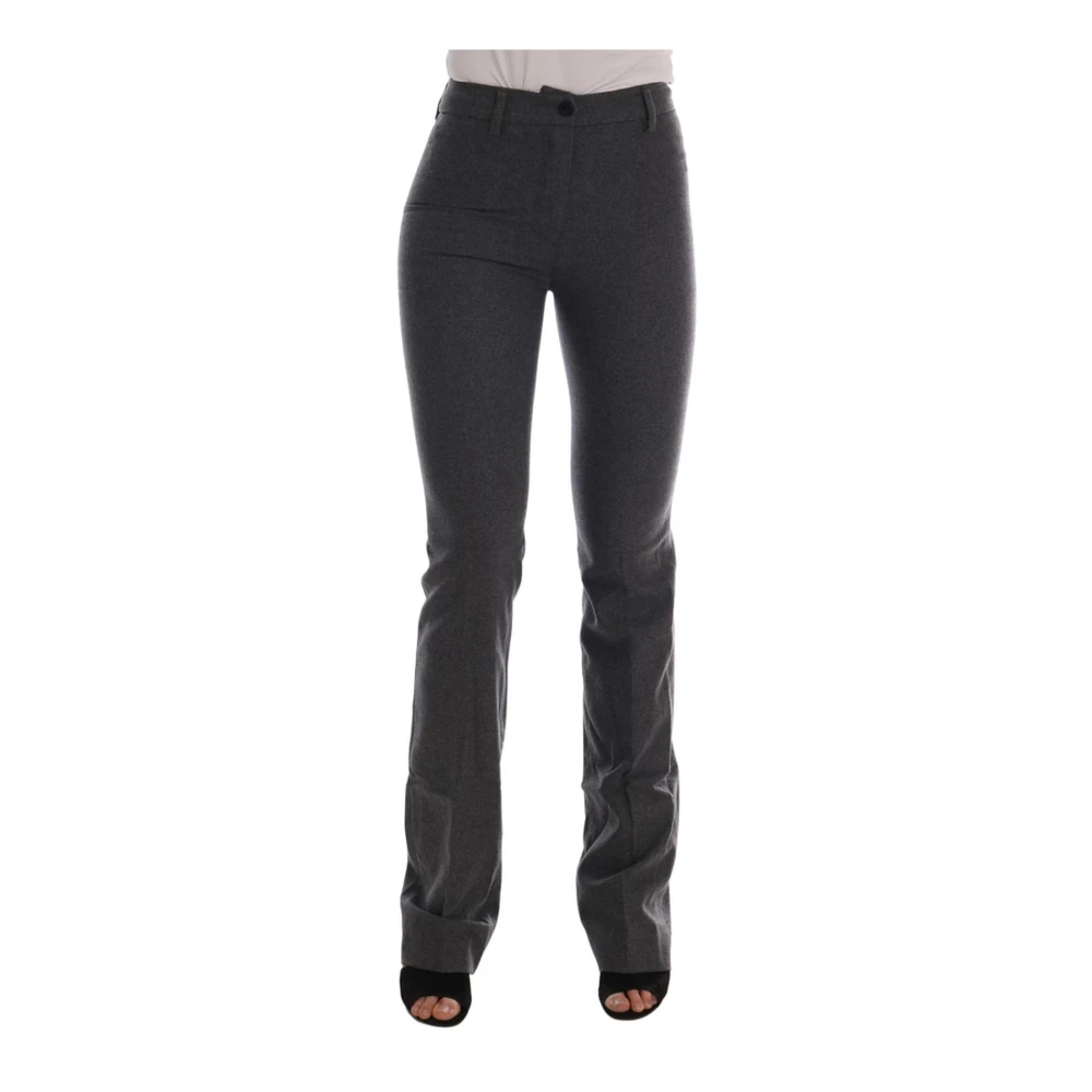 Ermanno Scervino Women's Gray Slim-Fit Trousers, 2XS, Formal Trousers