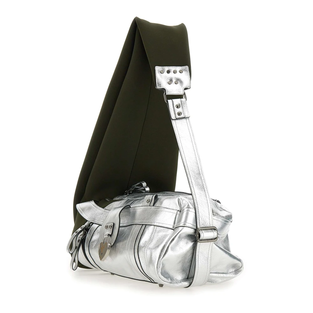 Ottolinger Zilveren en militair groene schoudertas Gray Dames