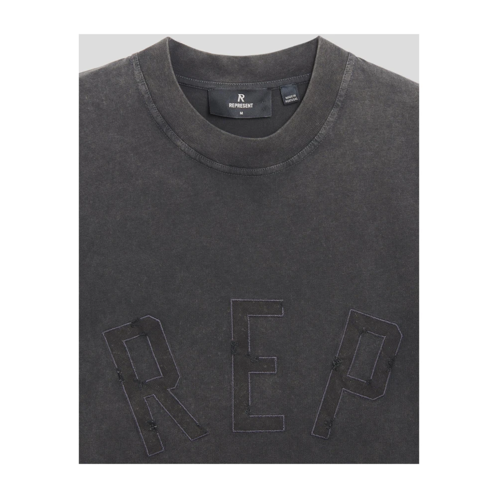 Represent Cotton Logo Tee Black Heren