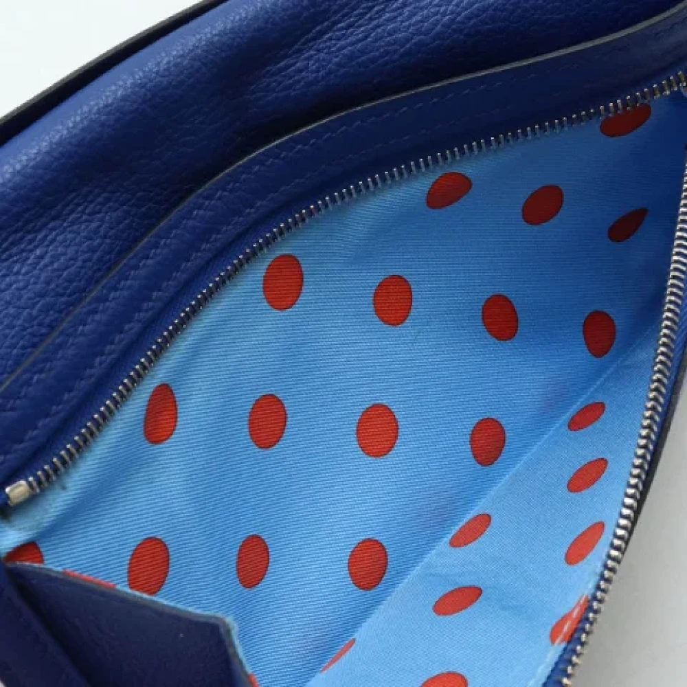 Hermès Vintage Pre-owned Leather wallets Blue Dames