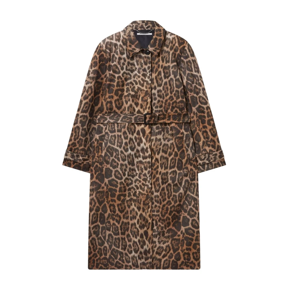 Stella Mccartney Luipaardprint Riem Trenchcoat Brown Dames