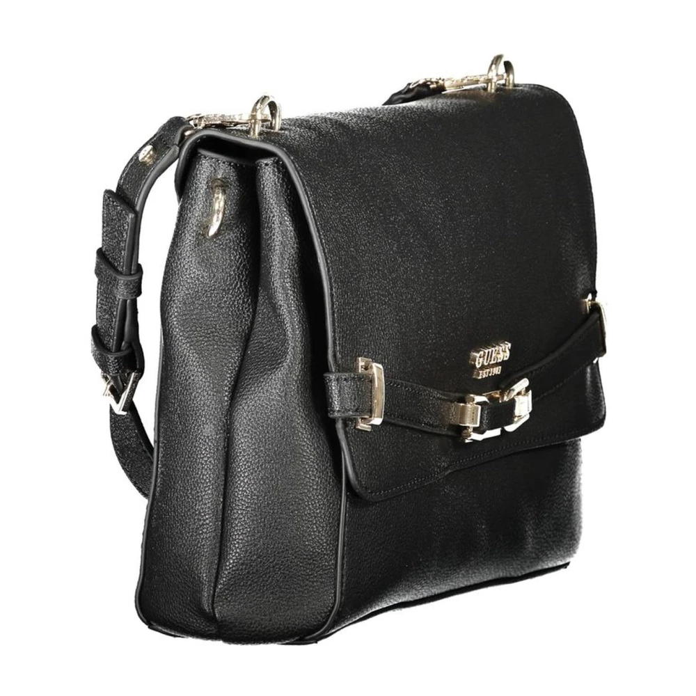 Guess Moderne Zwarte Polyethyleen Handtas voor Vrouwen Black Dames