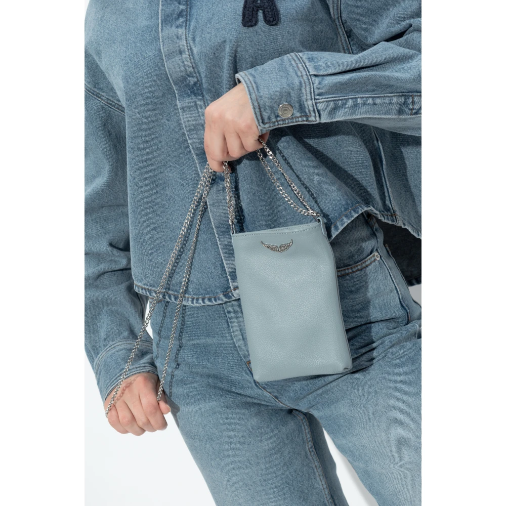 Zadig & Voltaire Telefoonhoesje aan een ketting Blue Dames
