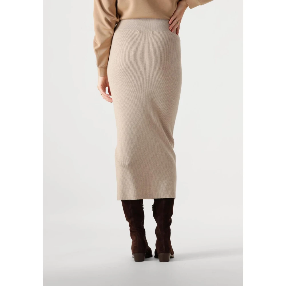 InWear Beige Rib Rok voor Vrouwen Beige Dames