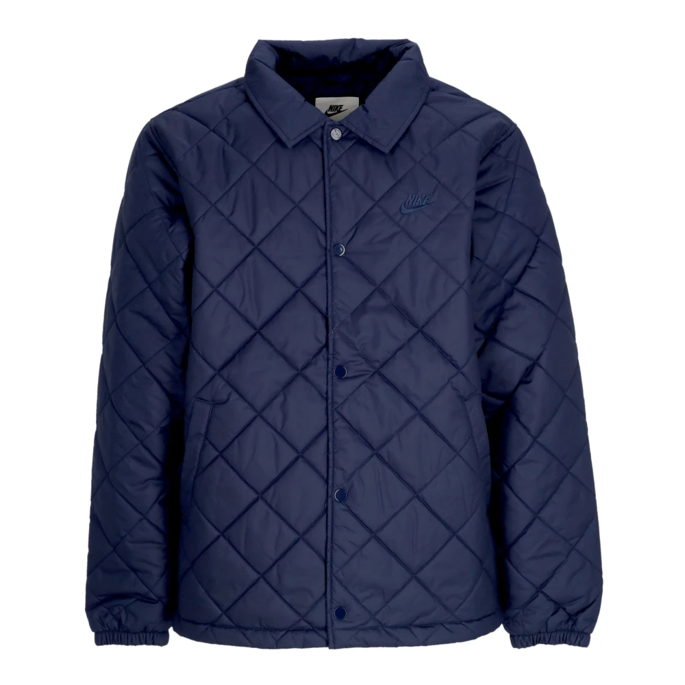 Nike Men's Blue Rain Clothing, M, Quilted Insulated Club Jacket Midnight