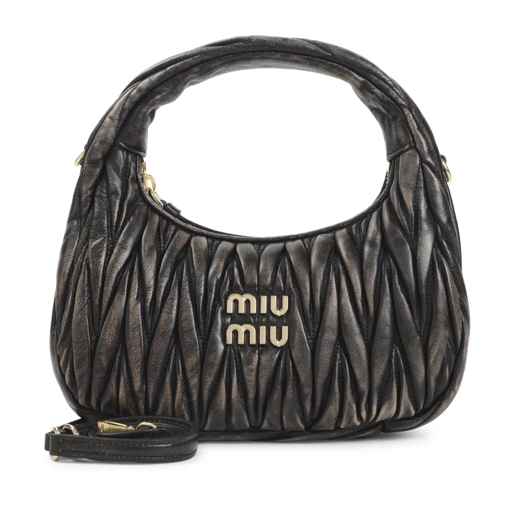 Miu Miu Women's Brown Coffee Leather Shoulder Bag - Handbags - One Size - Bags