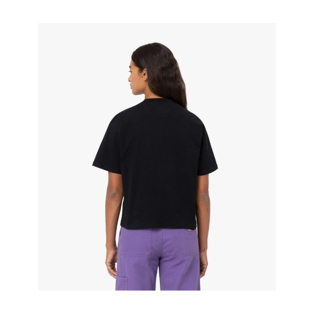Dickies Bedrukt T-shirt Oxford Stijl Black Dames