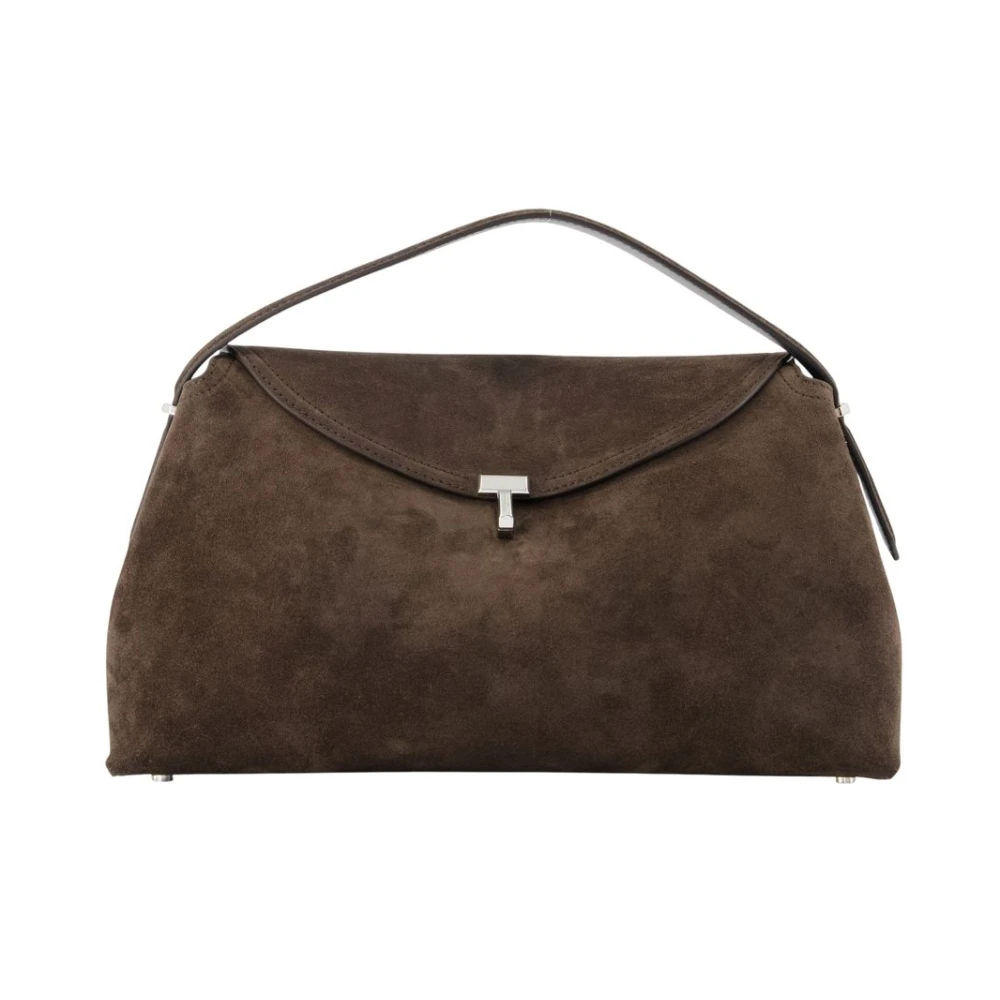 Totême Women's Brown T-Lock Top Handle Purse - Handbags - One Size - Bags