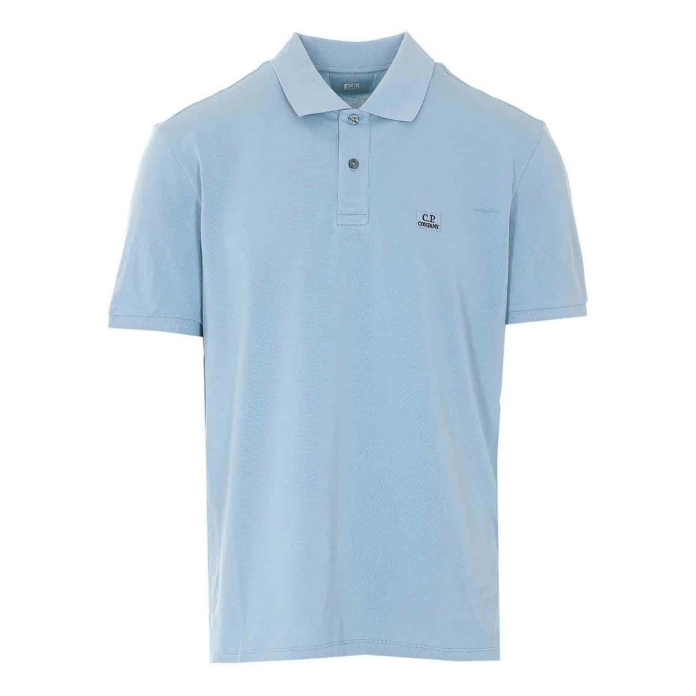 C.p. Company Logo Polo - Male - Polo Shirts - Blue - S - Tops