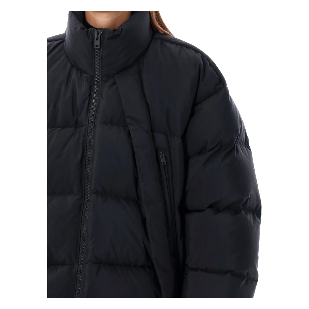 Y-3 Zwarte Pufferjas Buitenkleding Aw24 Black Dames