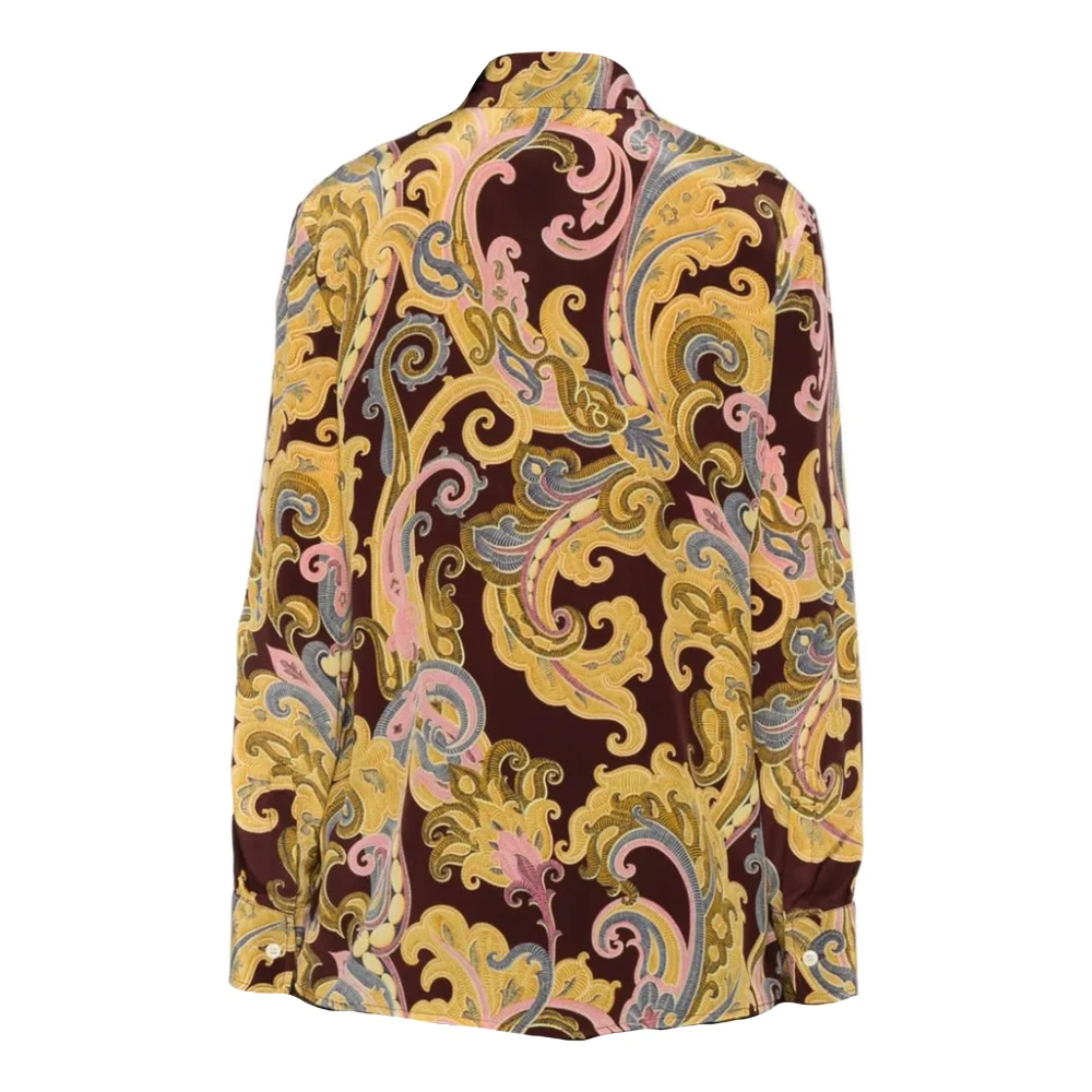 ETRO Grafische Print Zijden Overhemd Multicolor Dames