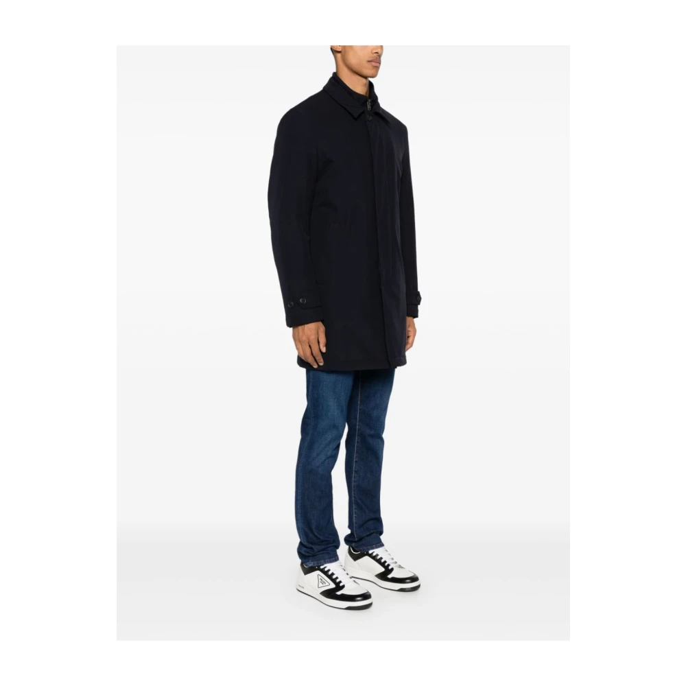 Fay Navy Blauw Gewatteerde Jas Blue Heren