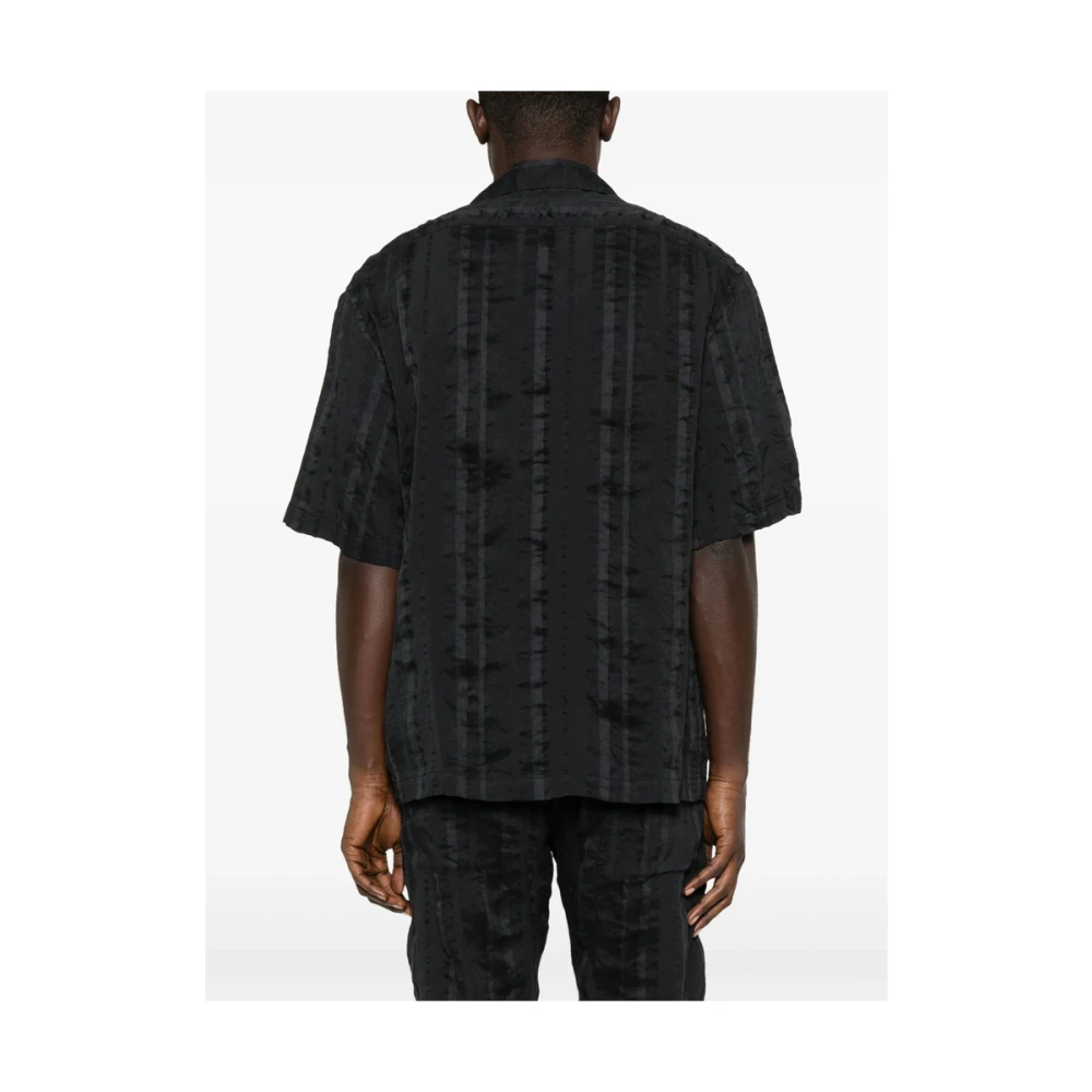 Barena Venezia Zwarte Knoopshirt met Zakken Black Heren