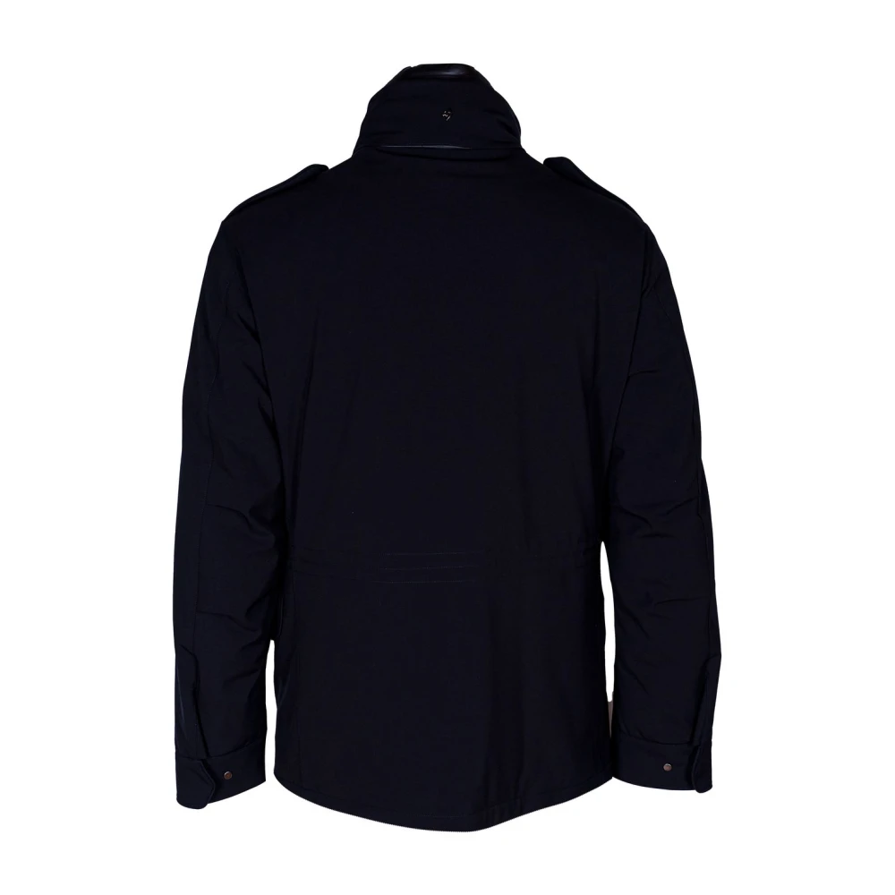 Montecore Heren Puffer Field Jacket met Afneembare Kraag Blue Heren