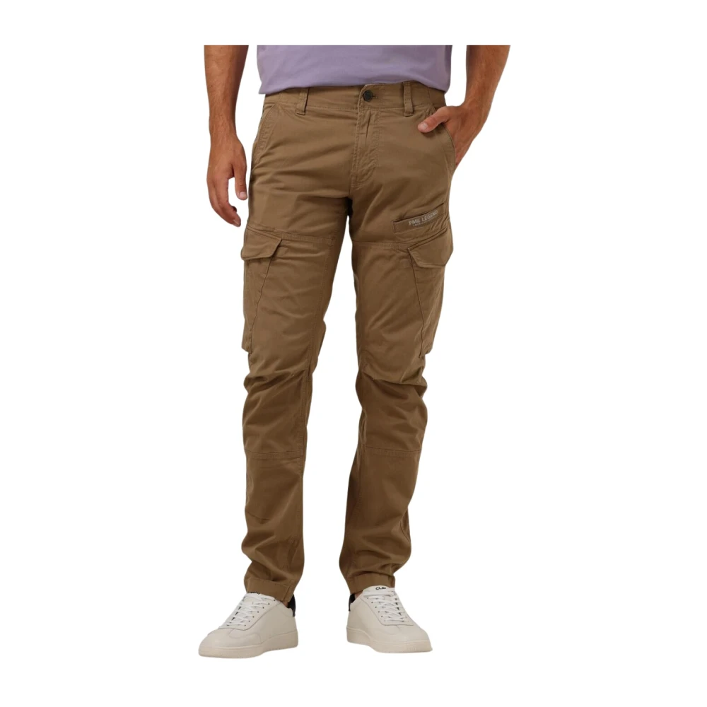 PME Legend Bruine Cargo Broek Stretch Twill Brown Heren