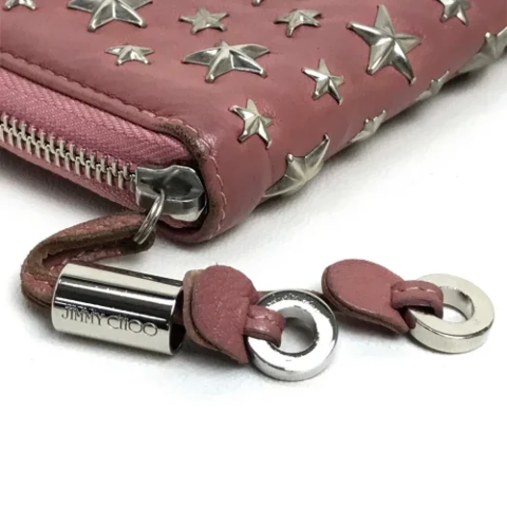 Jimmy Choo Pre-owned Leather wallets Pink Dames