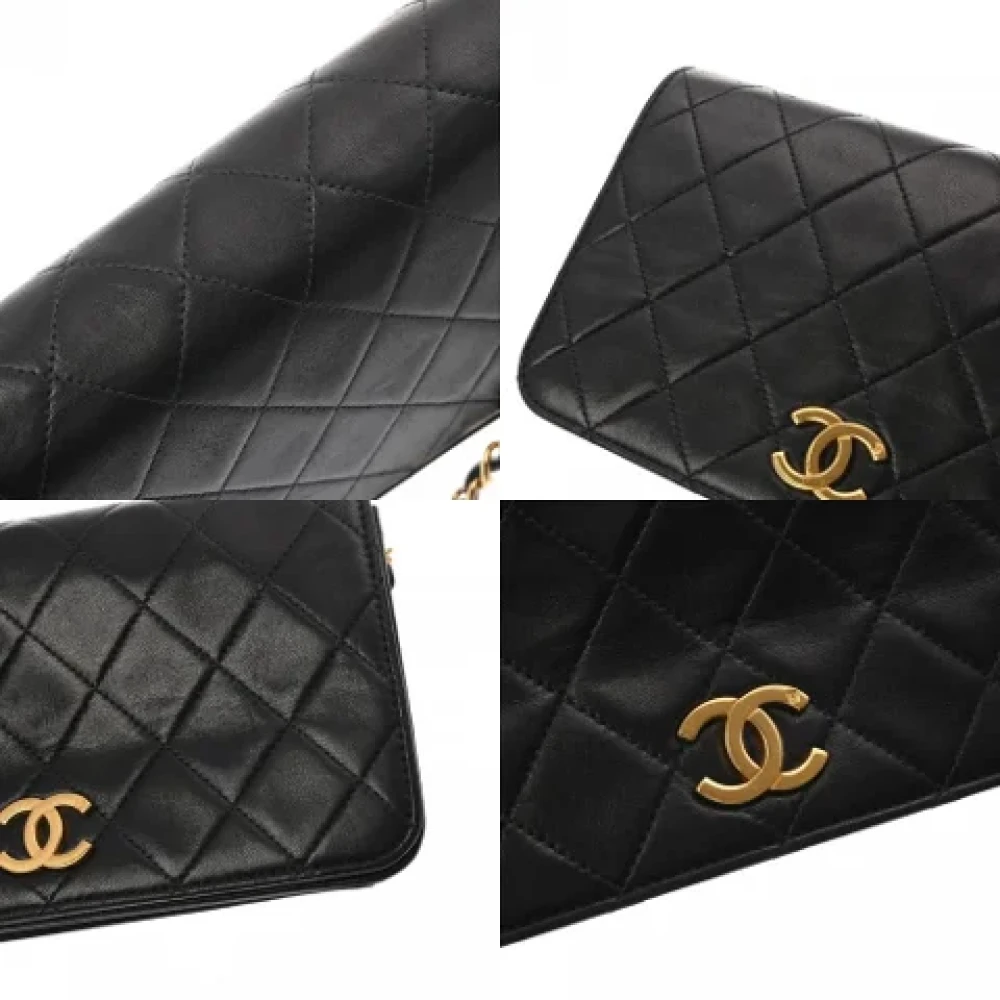 Chanel Vintage Pre-owned Leather wallets Black Dames
