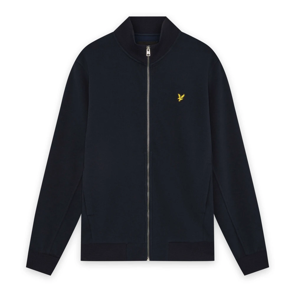 Lyle & Scott Men's Blue Zip-Throughs, Xs, Pique Zip Through Sweatshirt