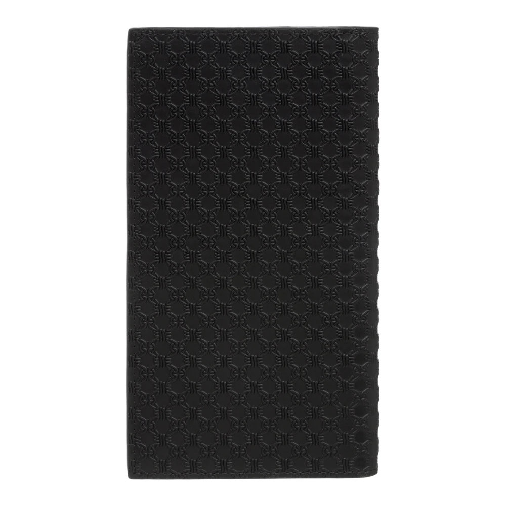 Emporio Armani Abstracte Effen Portemonnee met Diverse Functies Black Heren