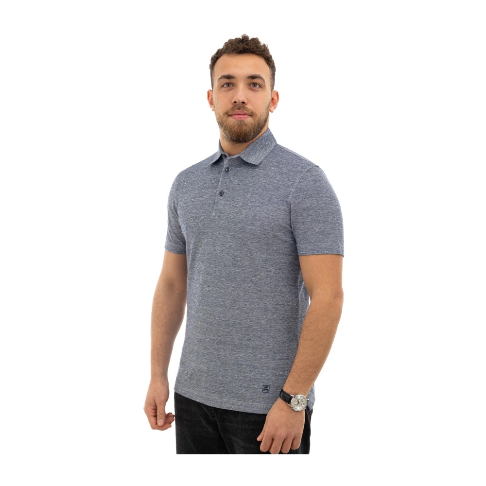 Corneliani Grijze Polo met korte mouwen Gray Heren