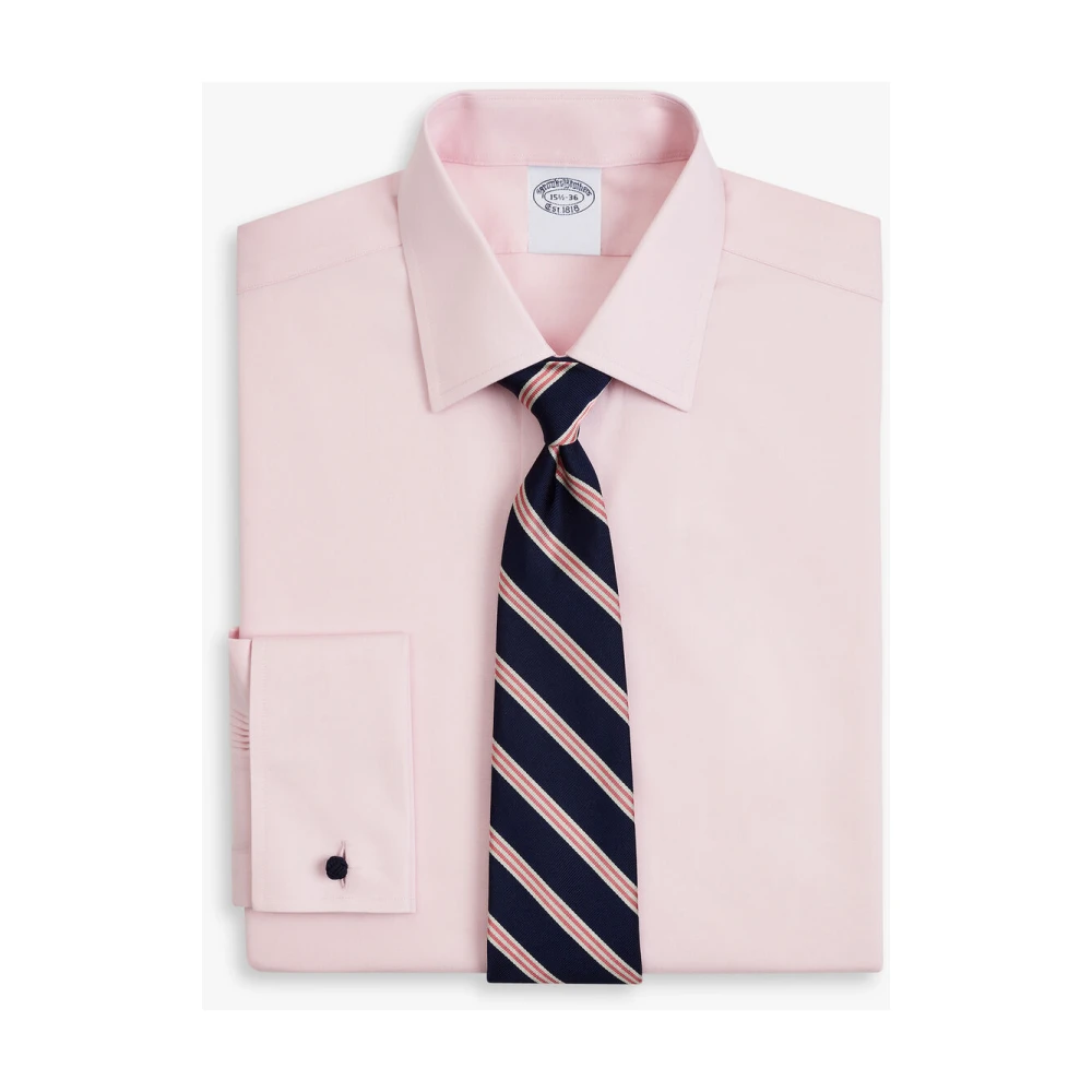 Brooks Brothers Lichtroze Regular Fit Non-Iron Stretch Supima Katoenen Pinpoint Oxford Overhemd met Ainsley Kraag Pink Heren