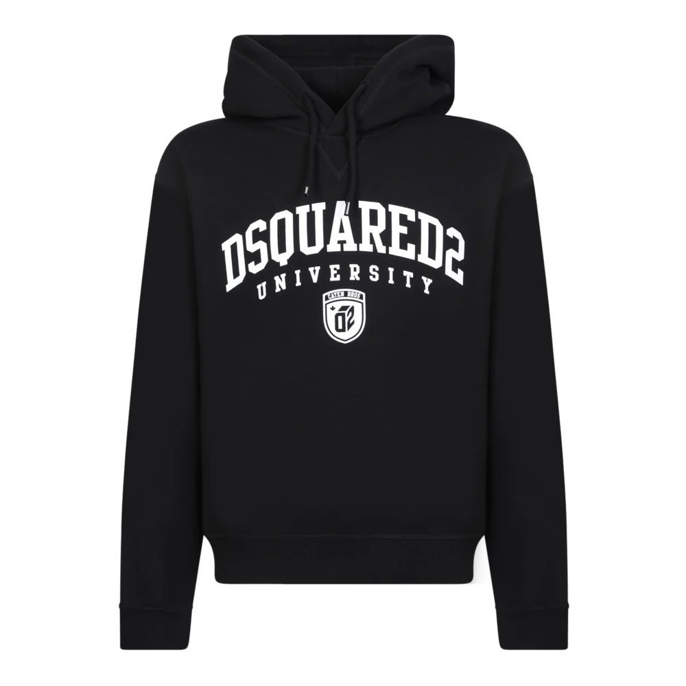 Dsquared2 Men's Black University Cool Hoodie - Hoodies - S - Sweatshirts & Hoodies