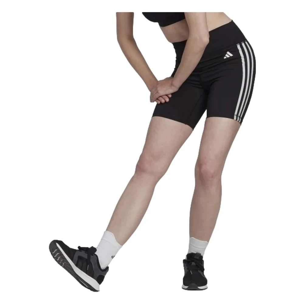 Adidas Essentials High-Waisted 3 Bandas Shorts Black, Dam