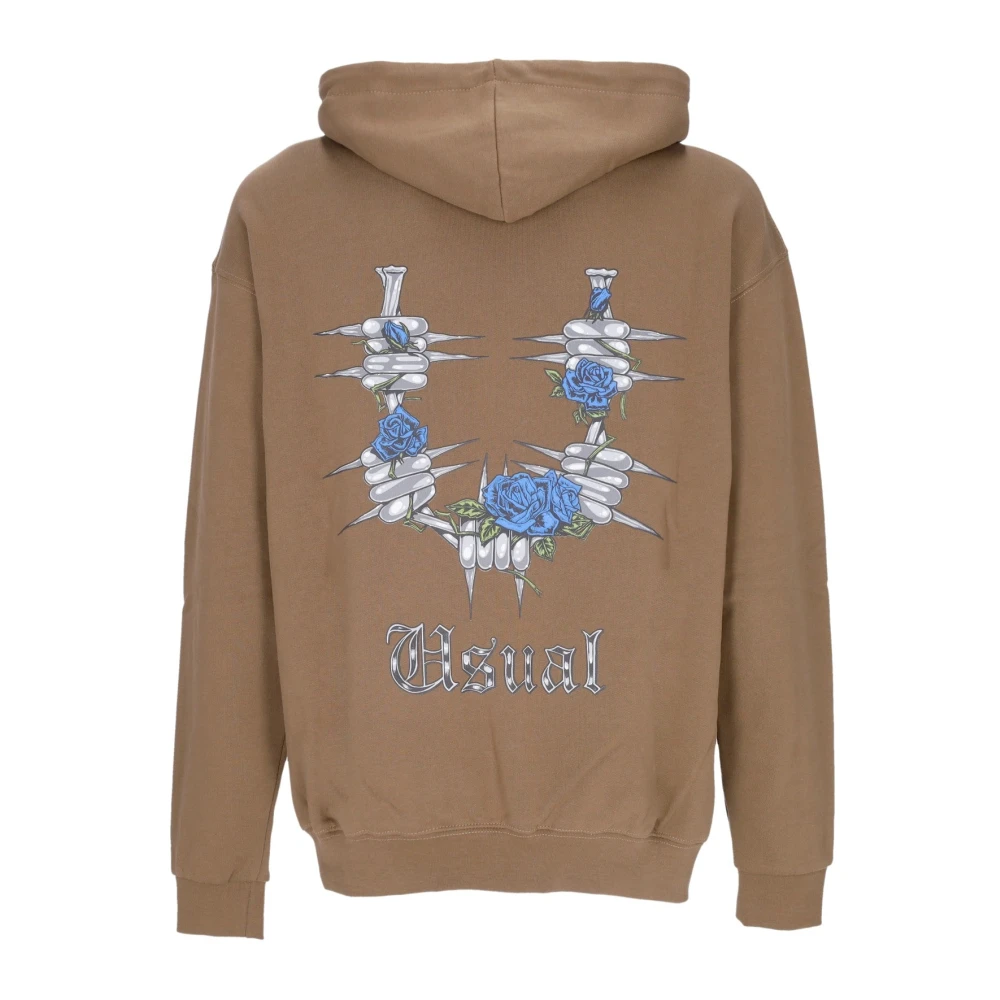 Usual Bruine Barrio Hoodie Lange Mouw Brown Heren