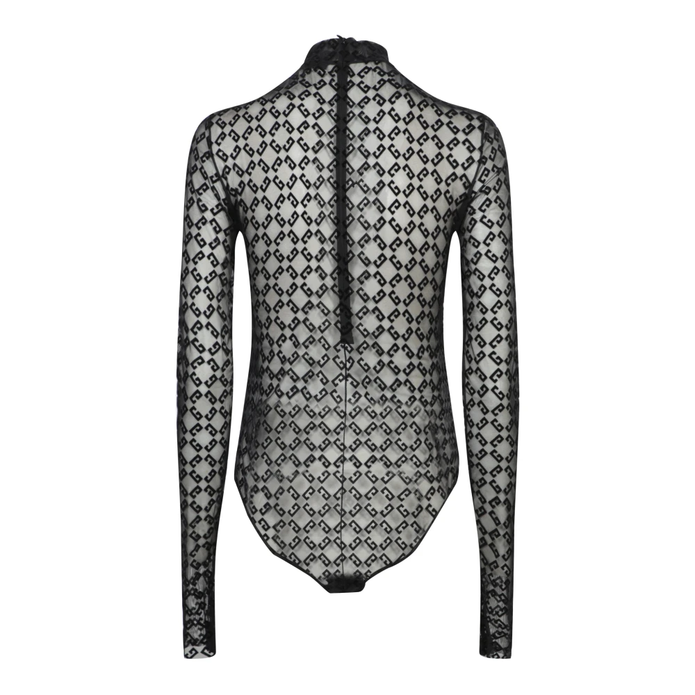 Givenchy Zwarte Jacquard Trui Black Dames