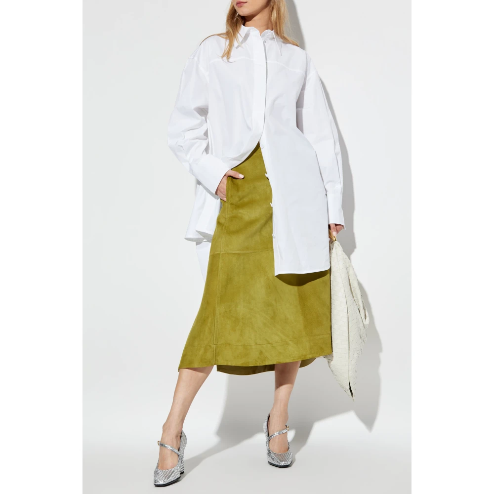 Bottega Veneta Suède rok Green Dames
