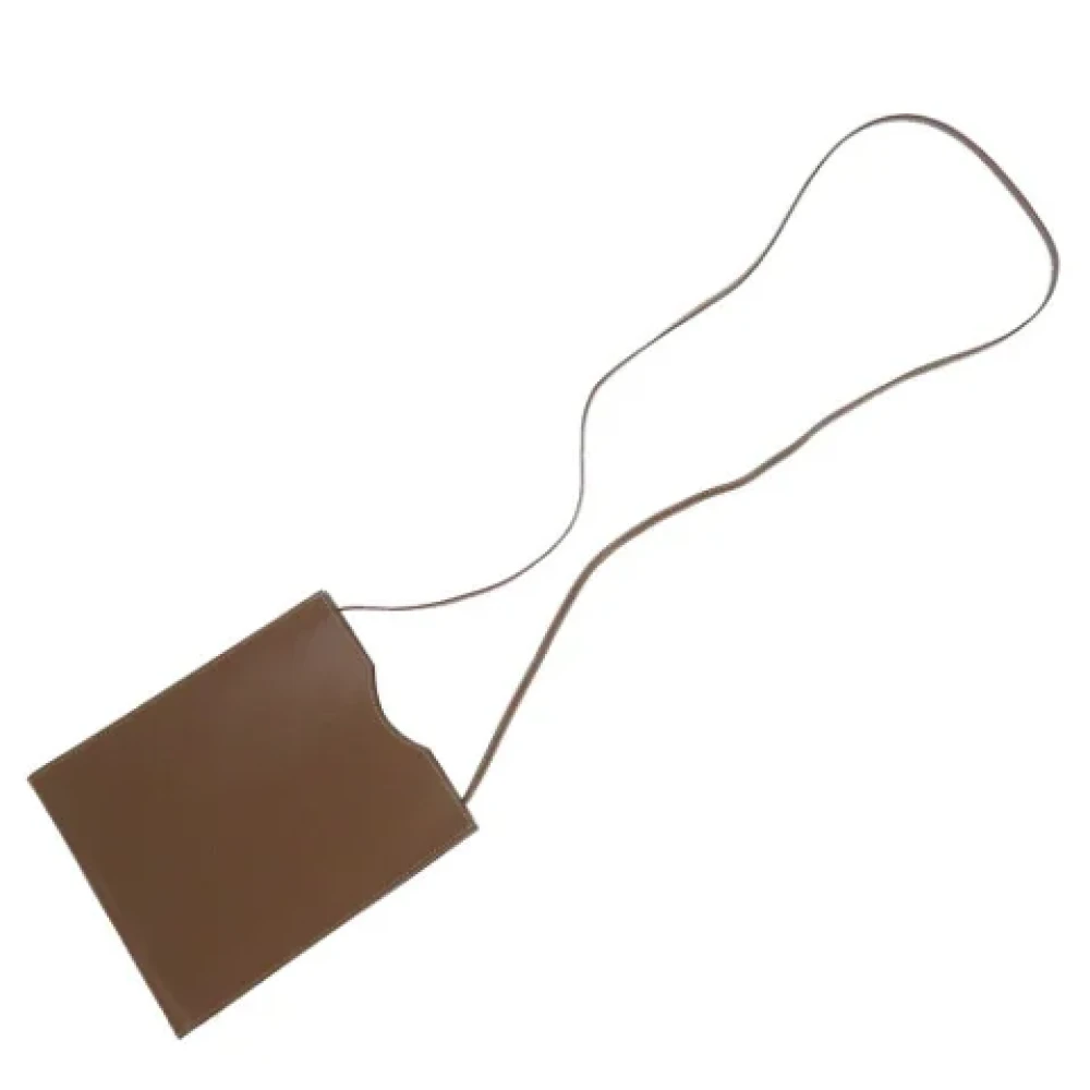 Hermès Vintage Pre-owned Leather crossbody-bags Brown Dames