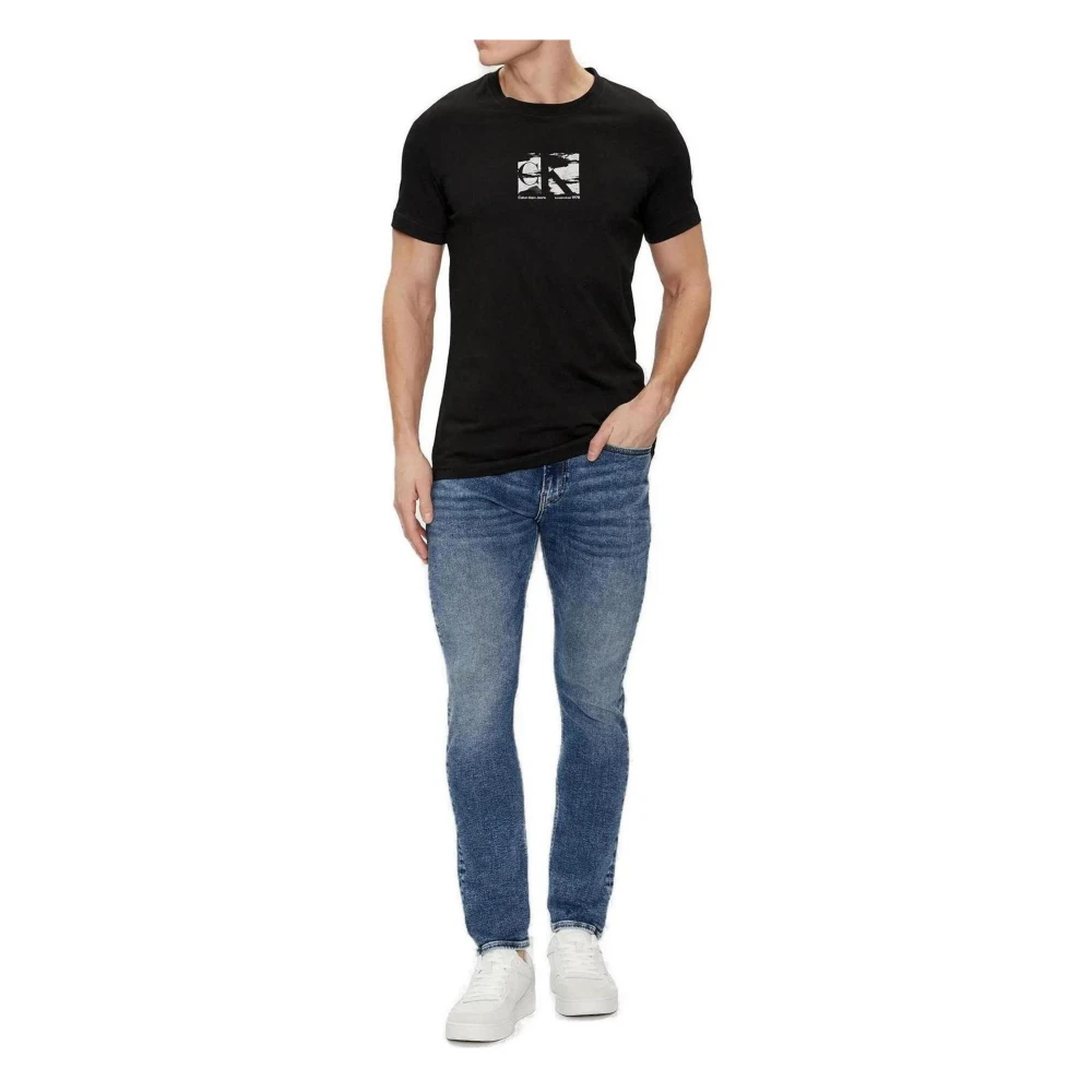 Calvin Klein Jeans Heren T-shirt van geregenereerd katoen Black Heren