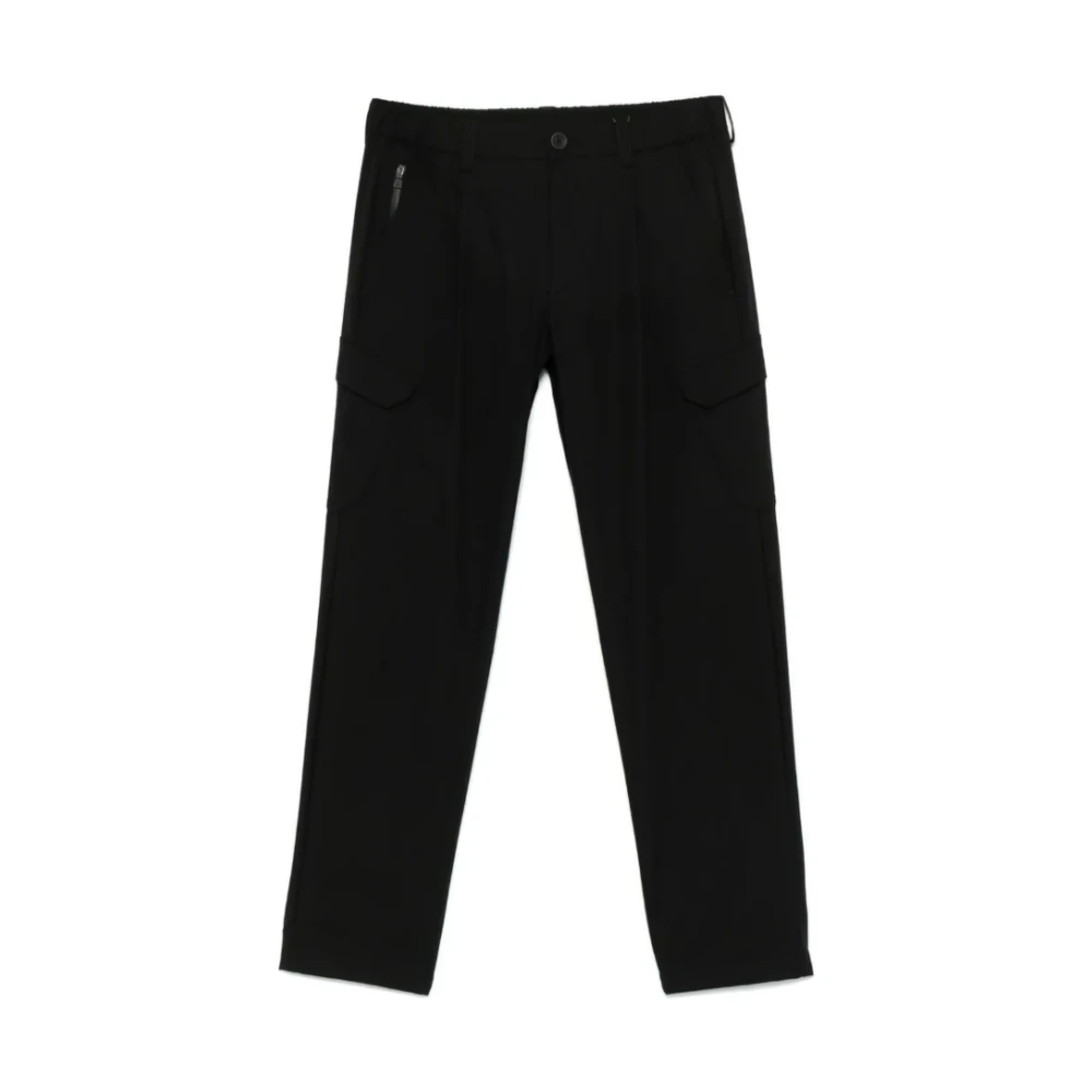Herno Mannelijk Zwart Broeken Heren, L, Polyester, Straight Cargo Pants