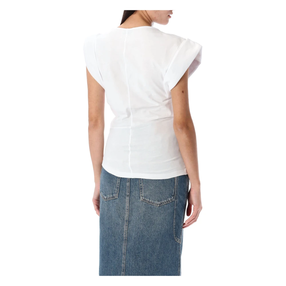 Isabel Marant Étoile Witte Katoenen Boothals T-shirt White Dames