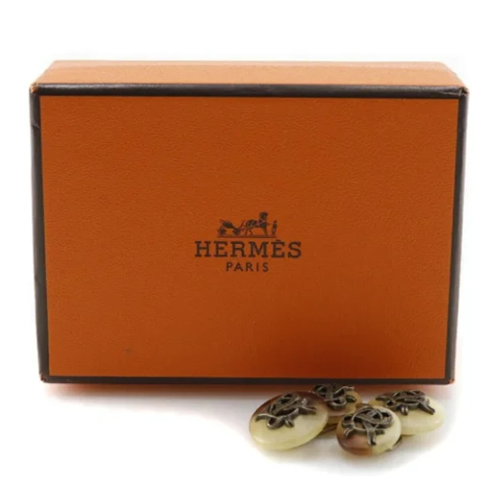 Hermès Vintage Pre-owned Fabric home-office Beige Heren