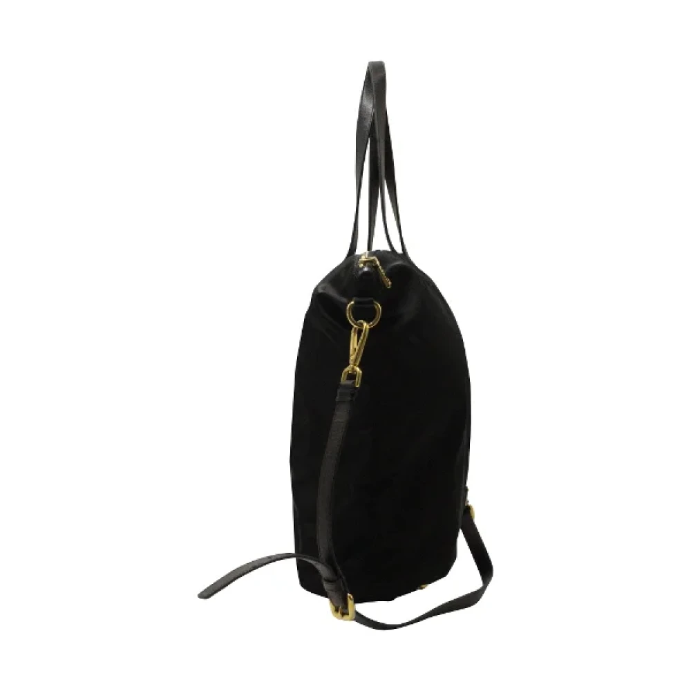 Prada Vintage Pre-owned Nylon handbags Black Dames