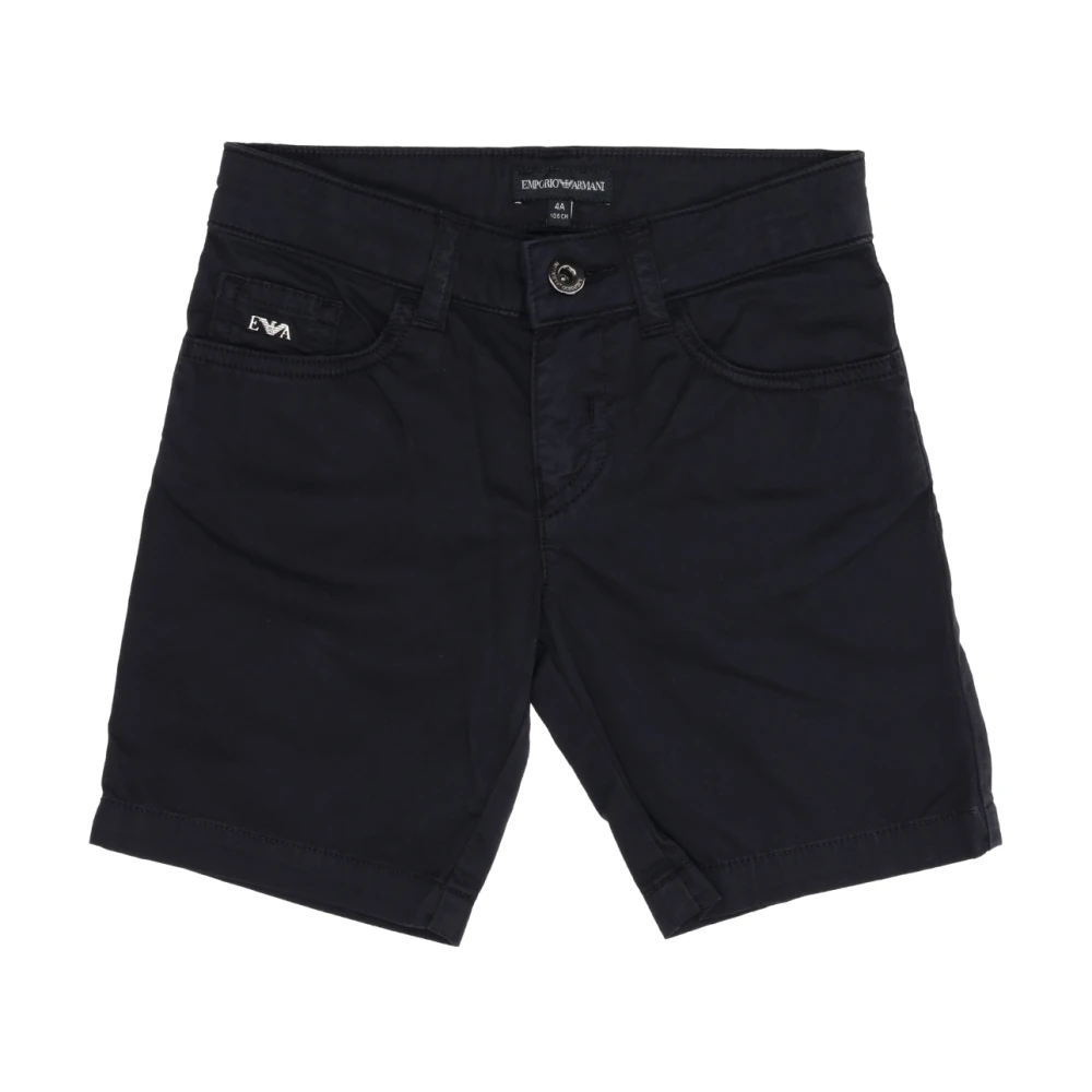 Emporio Armani Blå Bermuda Shorts med Midjeband Blue, Pojke