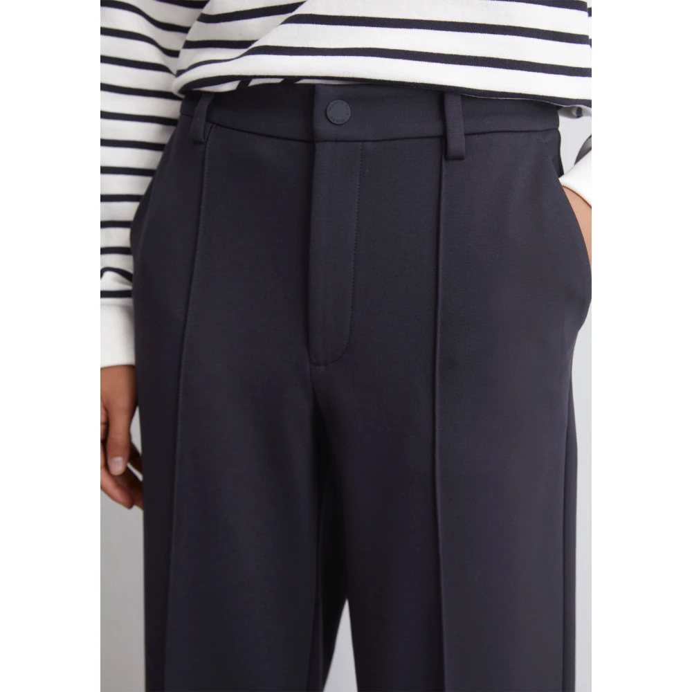 Marc O'Polo Jersey Straight Leg Broek Blue Dames