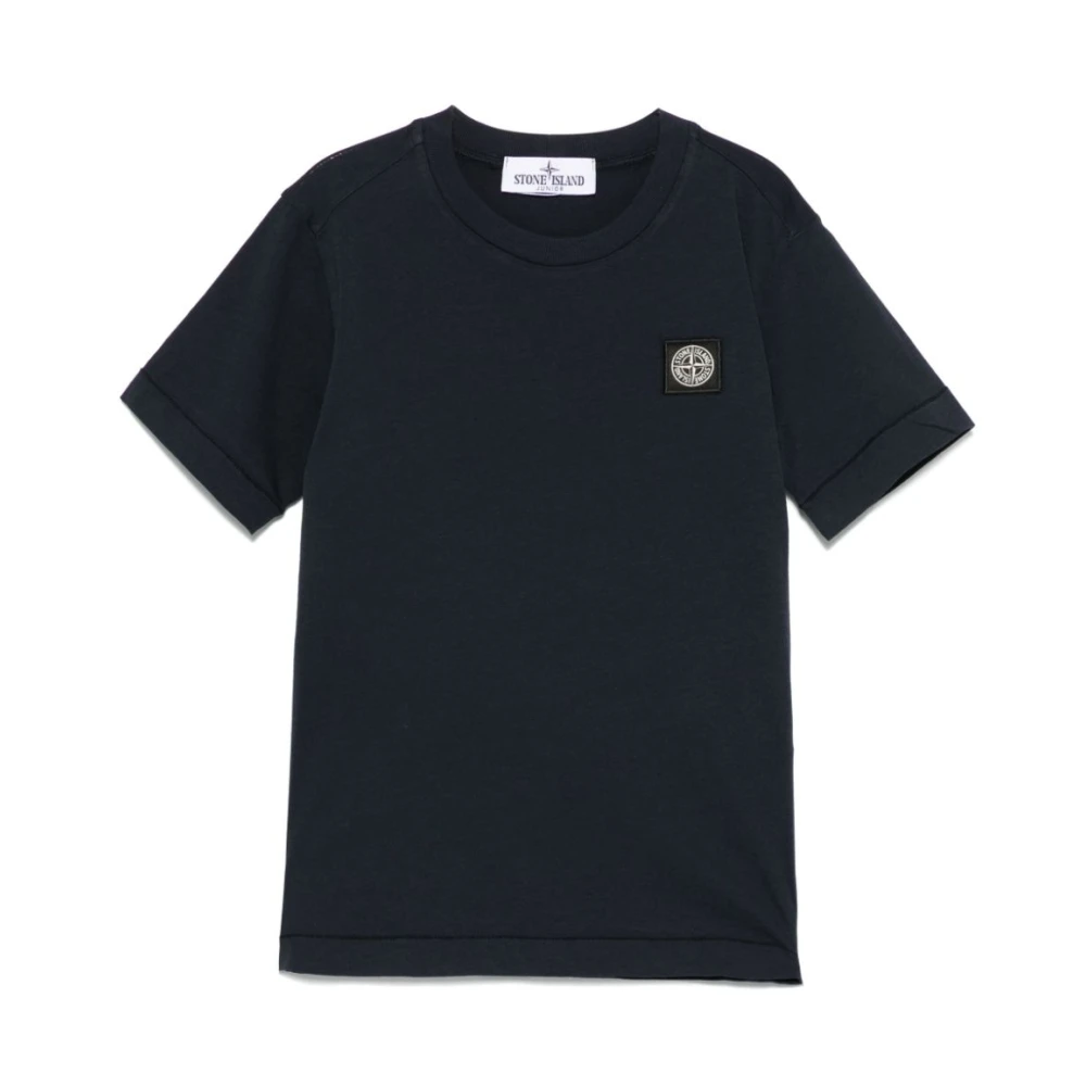 Stone Island Men's Blue T-Shirt With Application
