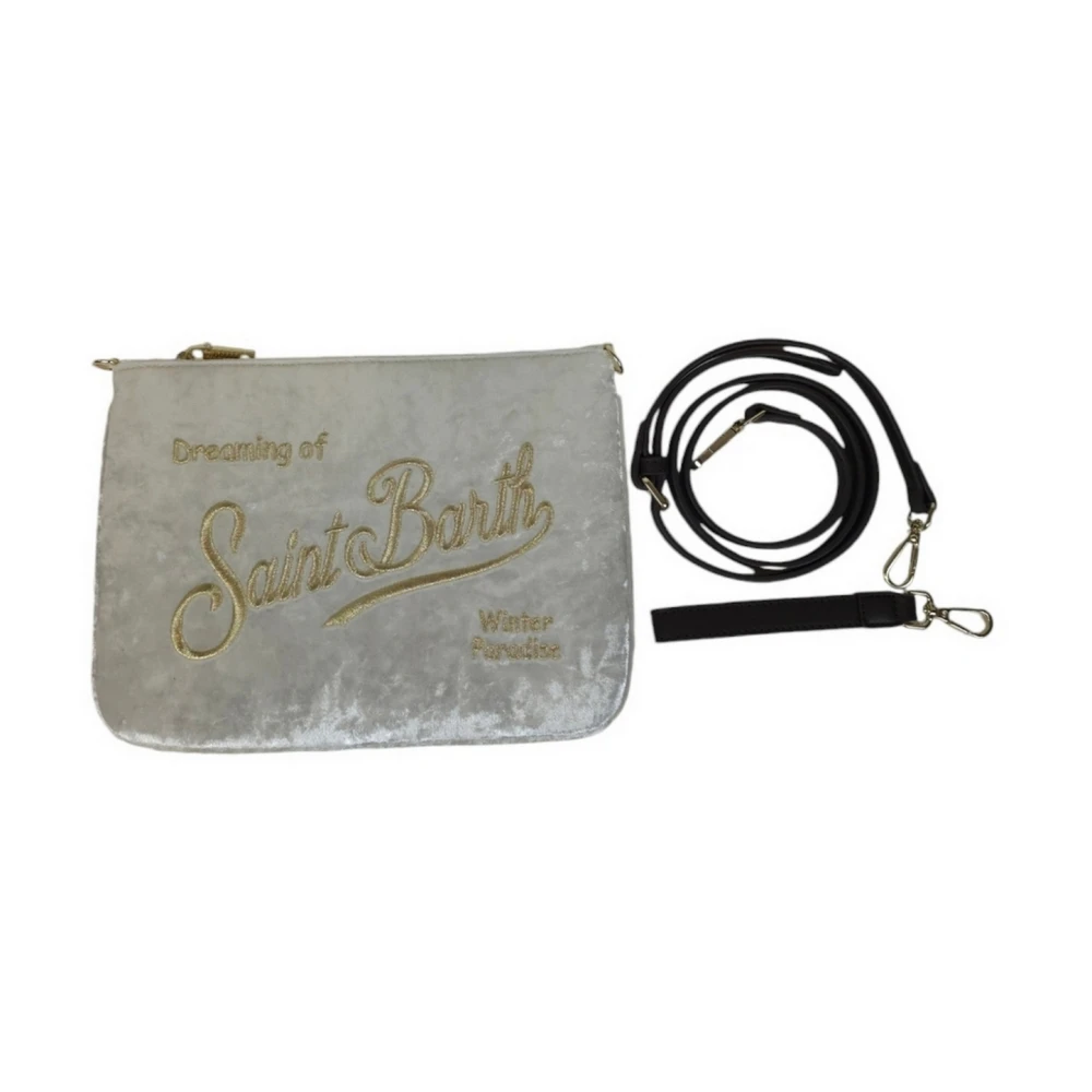 MC2 Saint Barth Velvet Ivory Trousse Tas Beige Dames