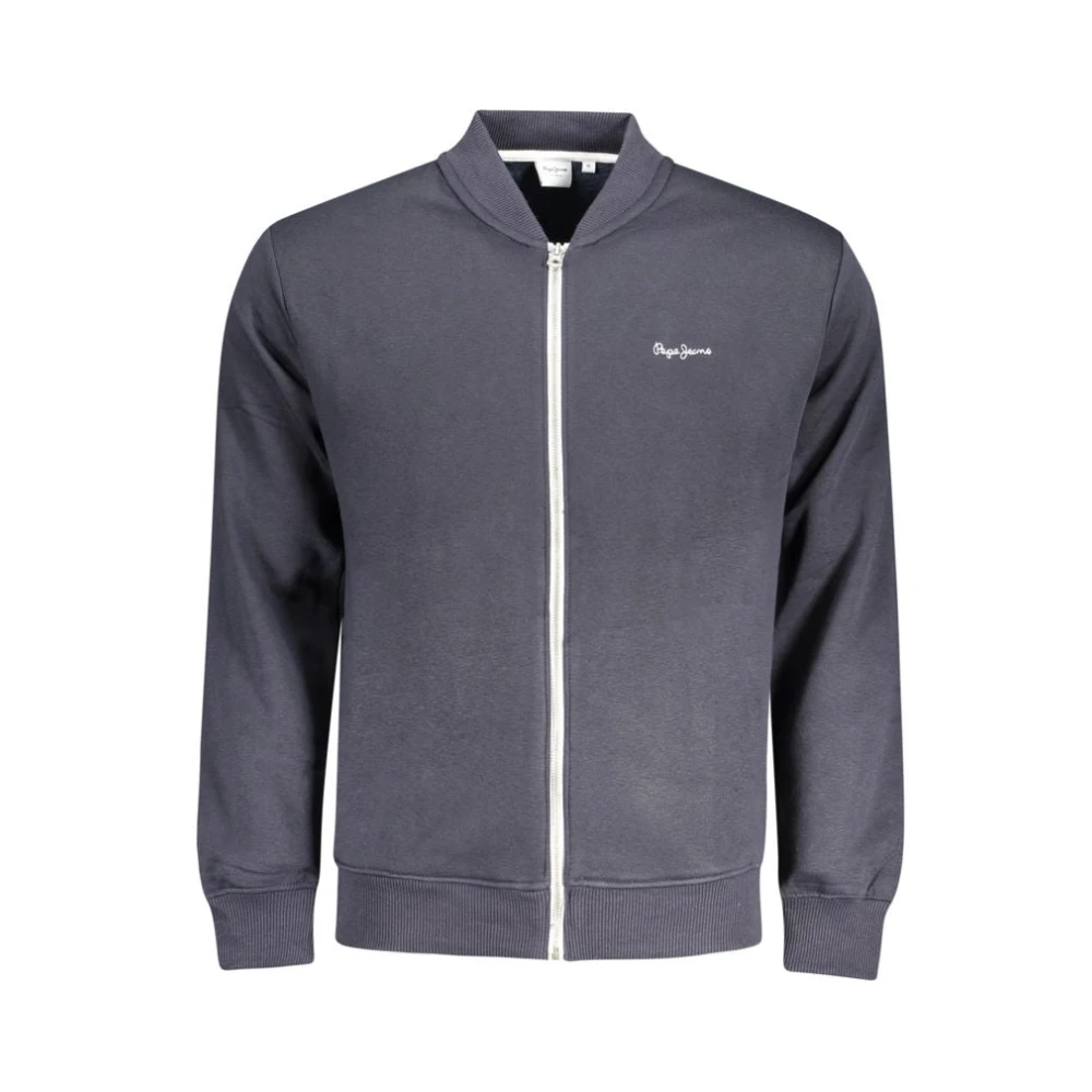 Pepe Jeans Men's Blue Cotton Zip-Through Sweatshirt - Zip-Throughs - 2XL - Sweatshirts & Hoodies