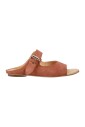 bebe-sabot-with-suede-buckle-and-island-flat-heel