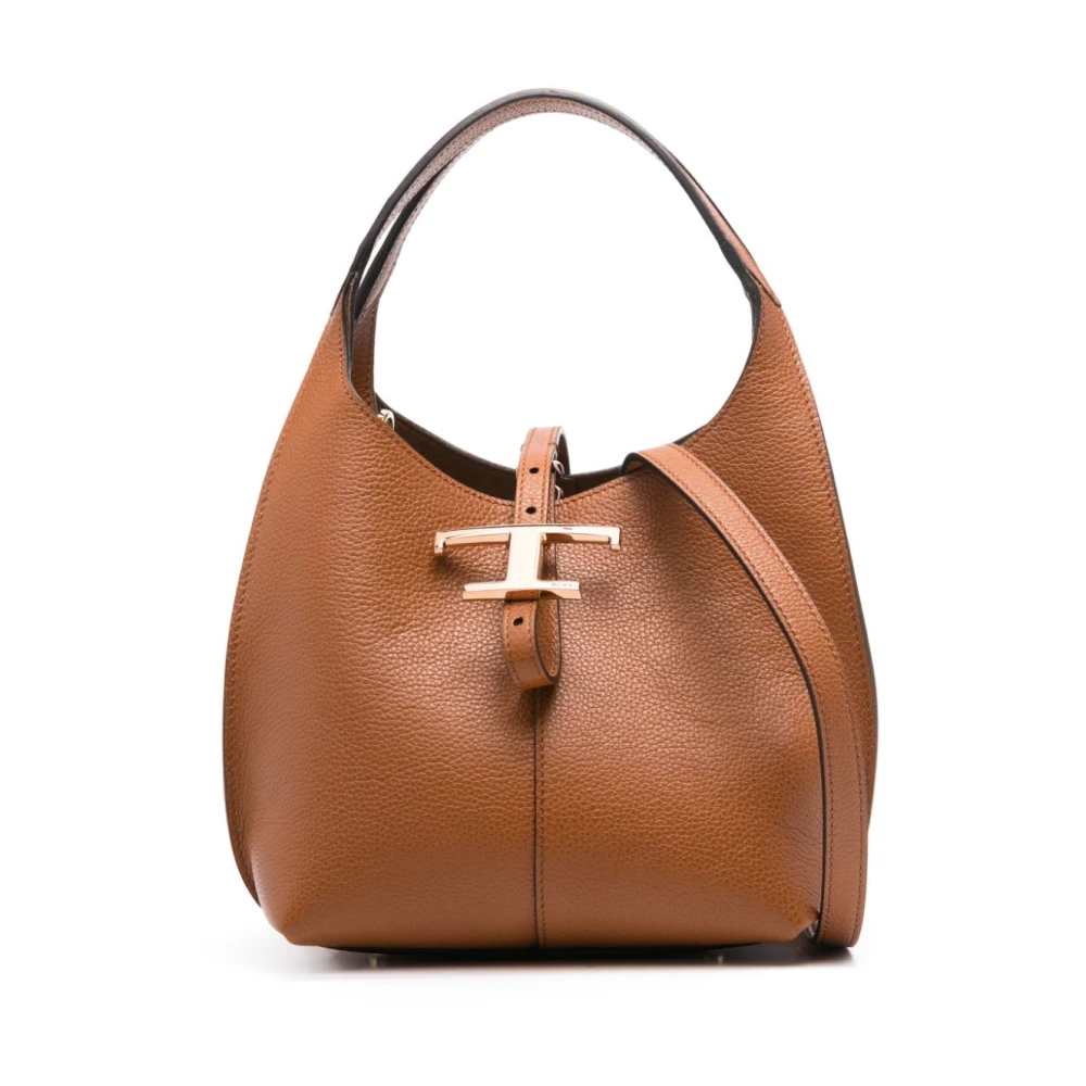 TOD'S Bruin Leren Schoudertas Brown Dames