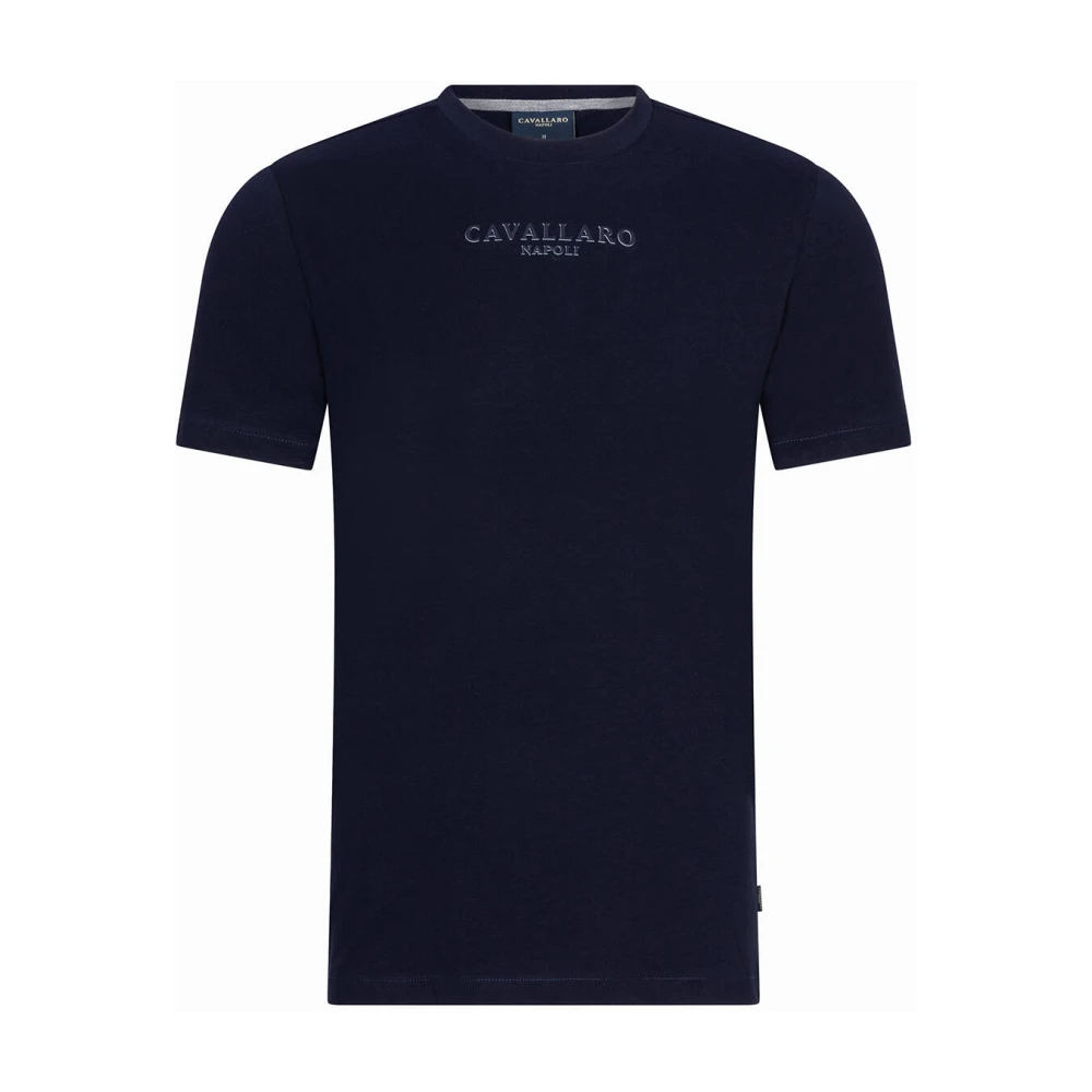 Cavallaro Korte Mouw Bari Tee Blue Heren
