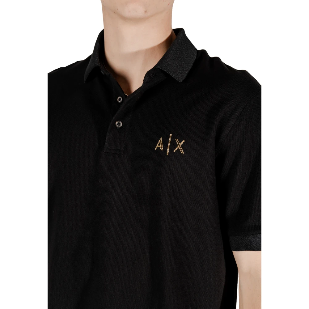 Armani Exchange Korte Mouw Polo Lente Zomer Collectie Black Heren