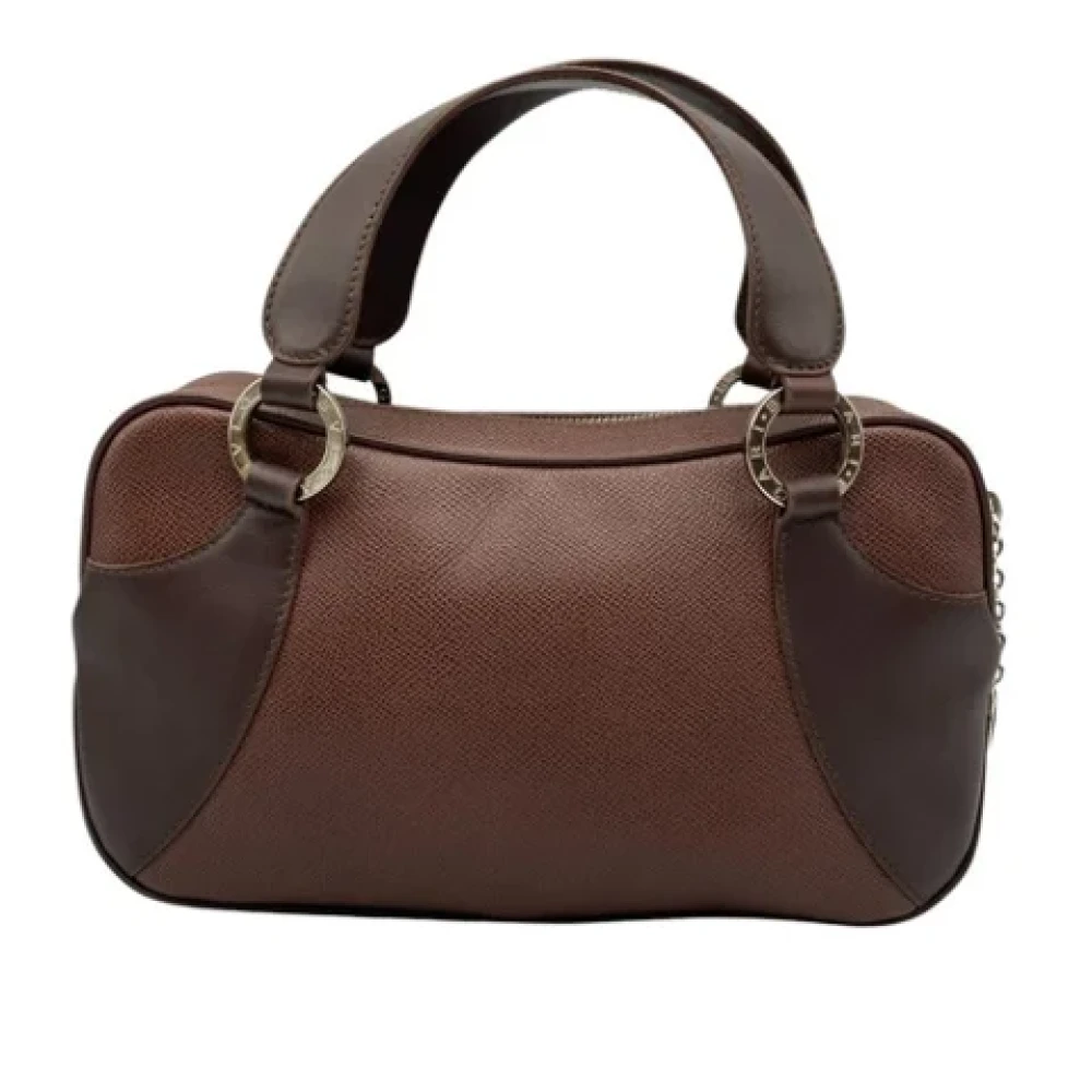 Bvlgari Vintage Pre-owned Leather handbags Brown Dames