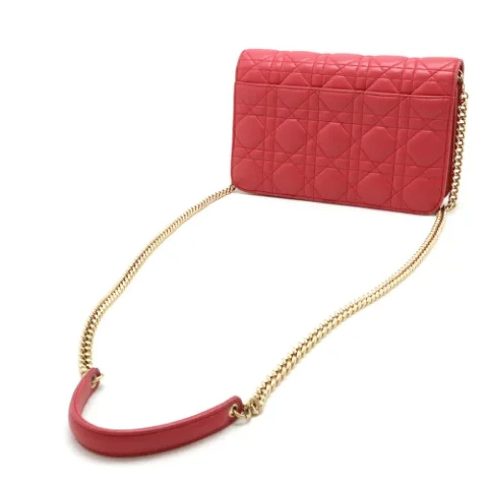 Dior Vintage Pre-owned Leather dior-bags Red Dames