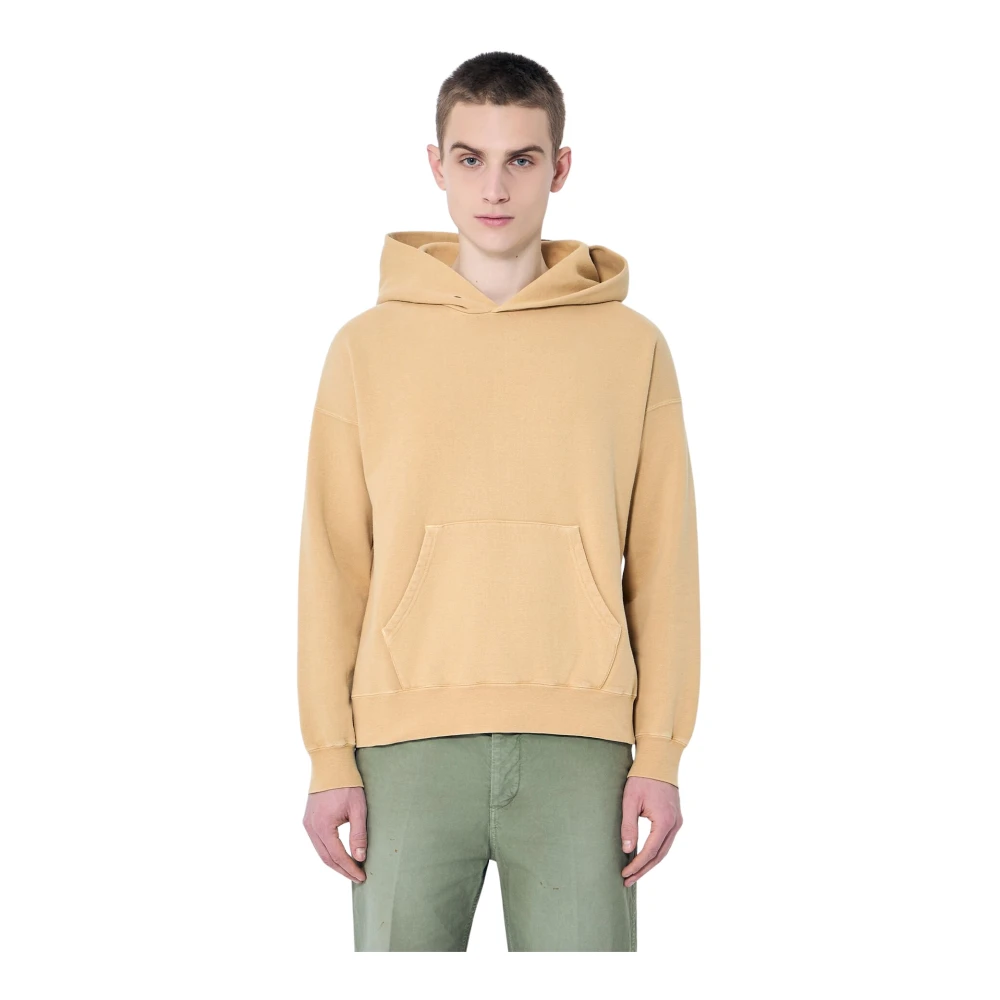 Visvim Katoenen Fleece Hoodie Yellow Heren