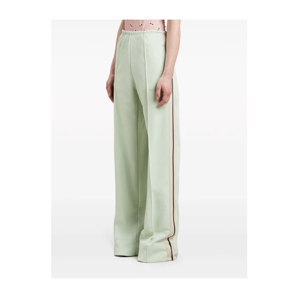 Palm Angels Wide Trousers Green Dames